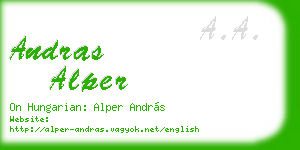 andras alper business card